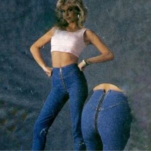 Vintage Rag City Blues Zip Around Jeans